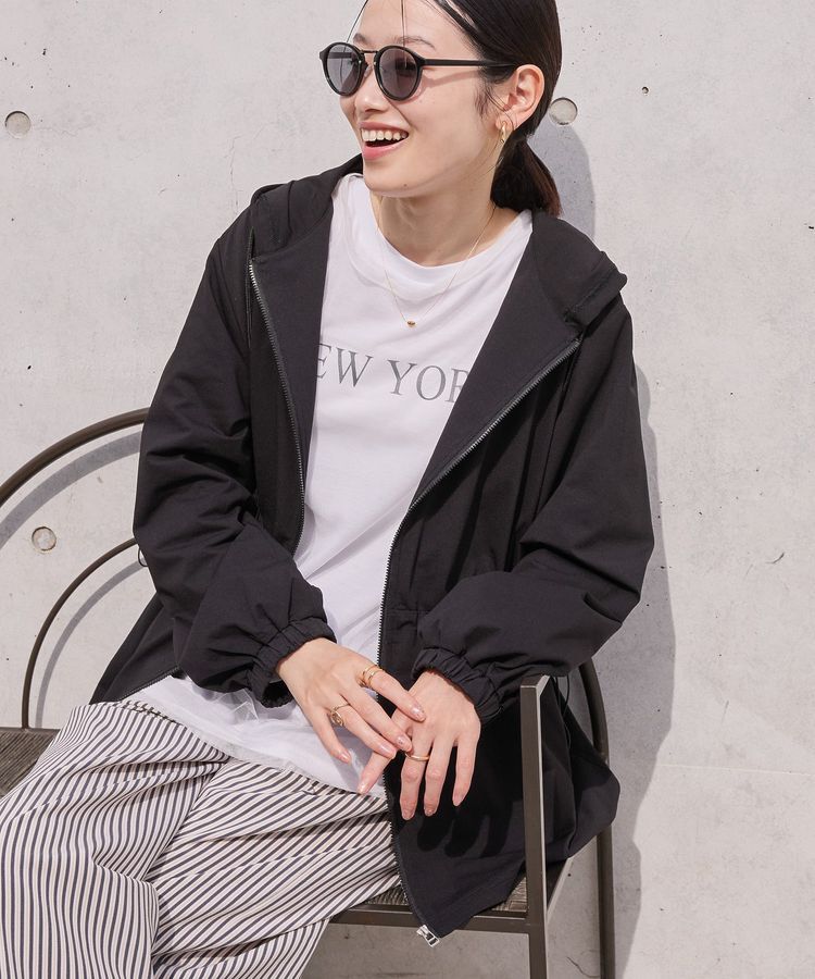 AMERICAN HOLIC「【水陸両用】UVカットZIPパーカー」|カーディガン|Black