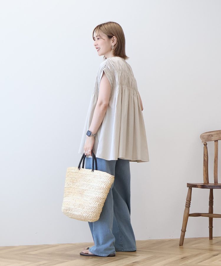 AMERICAN HOLIC「シャーリング半袖フレアプルオーバー」|Tシャツ・カットソー|