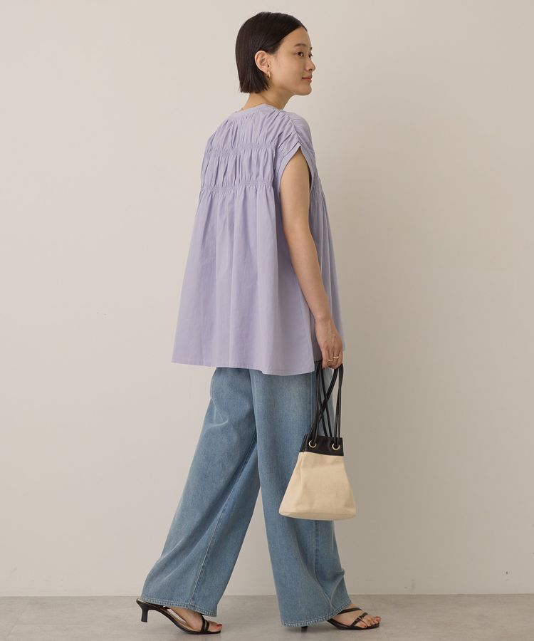 AMERICAN HOLIC「シャーリング半袖フレアプルオーバー」|Tシャツ・カットソー|