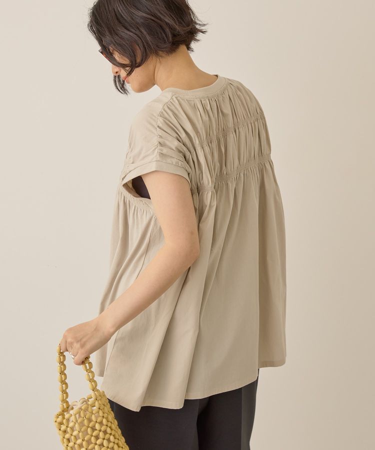 AMERICAN HOLIC「シャーリング半袖フレアプルオーバー」|Tシャツ・カットソー|