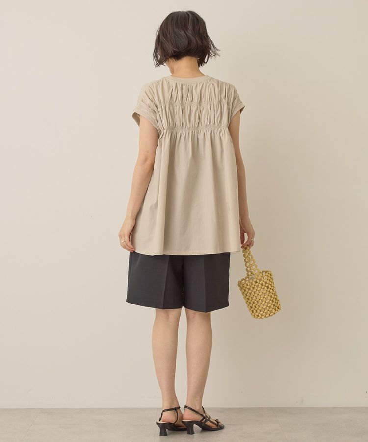 AMERICAN HOLIC「シャーリング半袖フレアプルオーバー」|Tシャツ・カットソー|