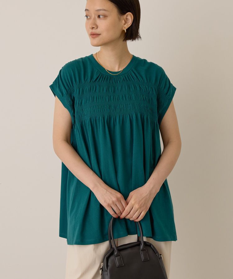 AMERICAN HOLIC「シャーリング半袖フレアプルオーバー」|Tシャツ・カットソー|