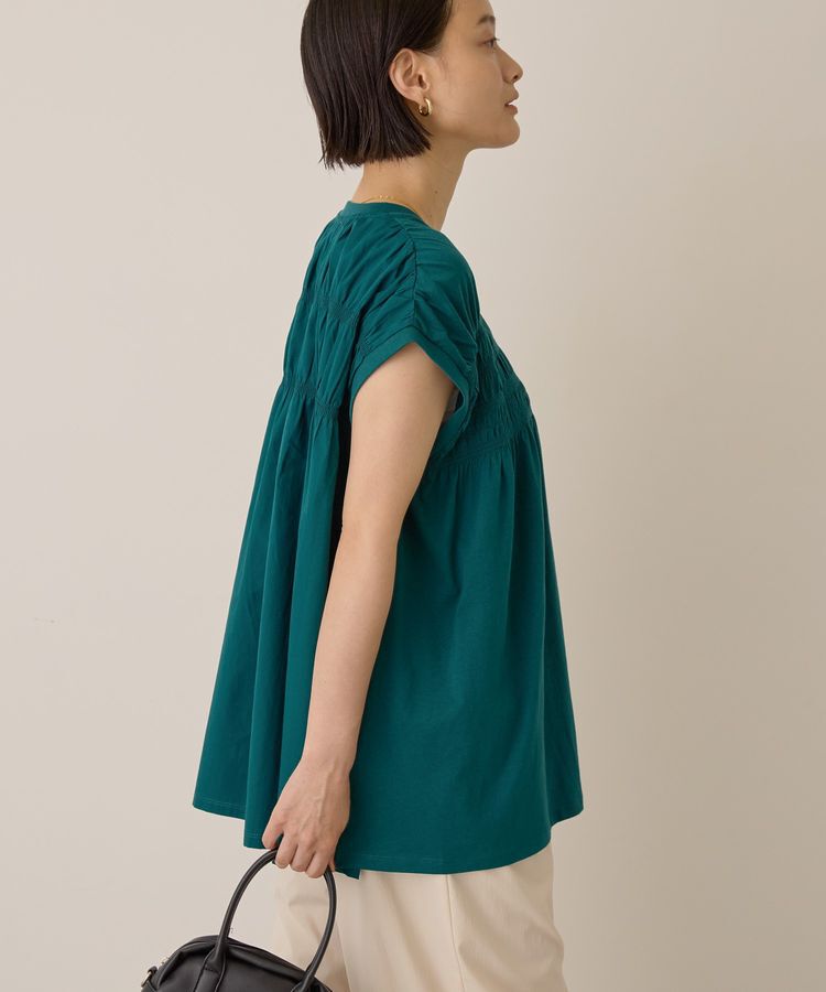 AMERICAN HOLIC「シャーリング半袖フレアプルオーバー」|Tシャツ・カットソー|