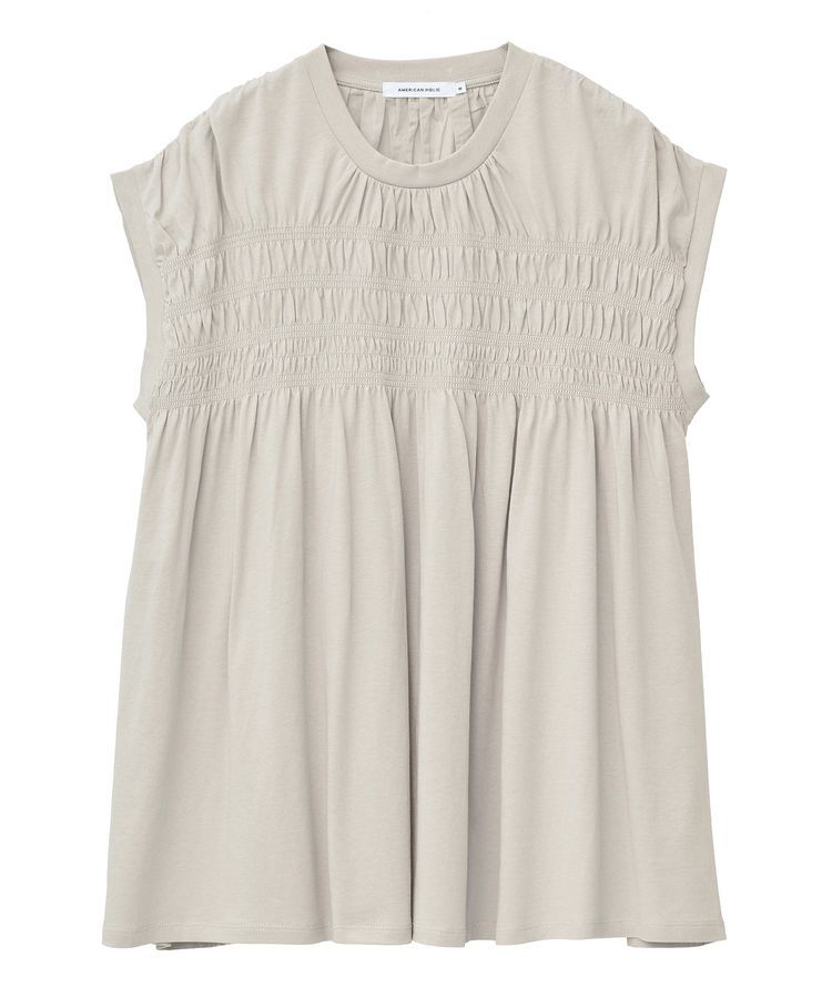 AMERICAN HOLIC「シャーリング半袖フレアプルオーバー」|Tシャツ・カットソー|