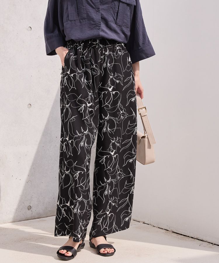 AMERICAN HOLIC「【WEB限定】アソートギャザー柄パンツ」|その他|Black