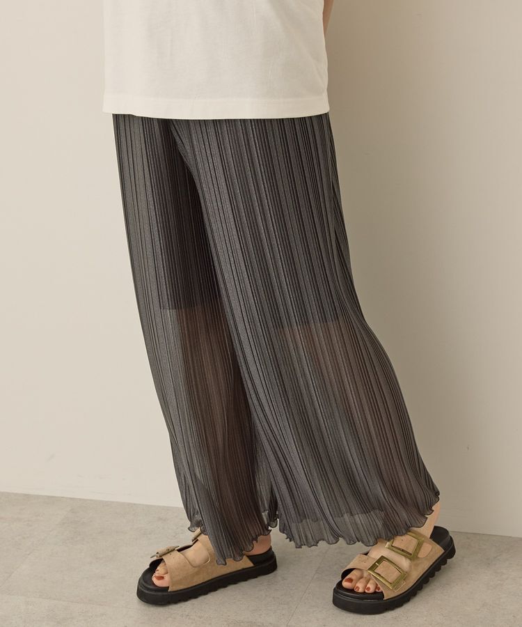 AMERICAN HOLIC「ラメプリーツパンツ」|その他|Charcoal Gray