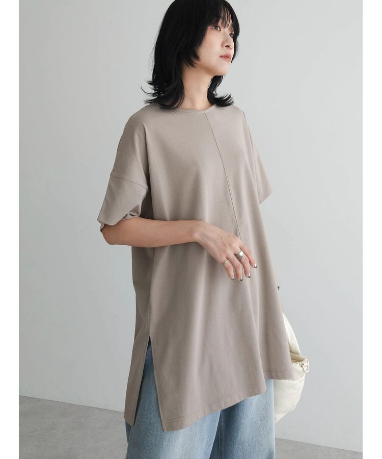 Green Parks「冷っとすずやか　袖広チュニック」|チュニック|Gray Beige