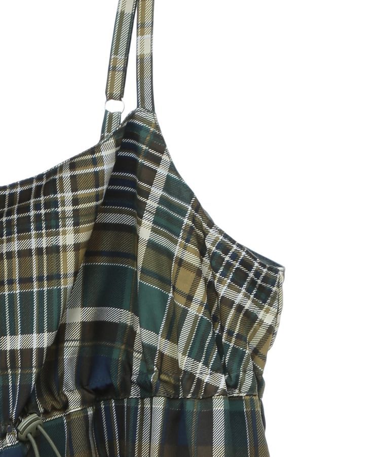 Green Parks「Zip チェックキャミワンピース」|ワンピース|