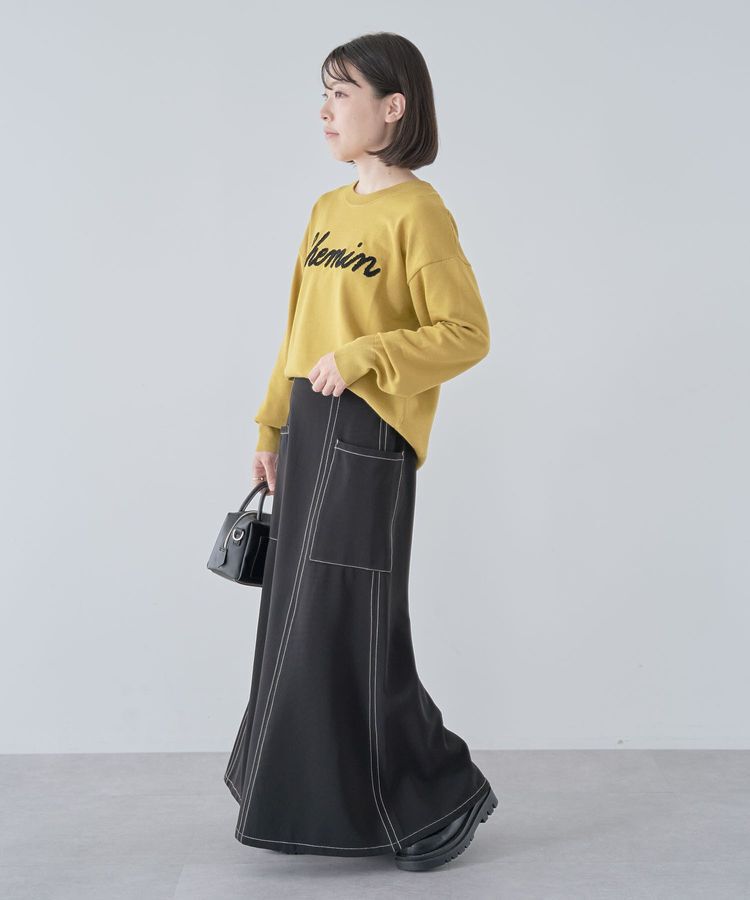 Green Parks「洗える さがら刺しゅうロゴニットプルオーバー」|ニット・セーター|