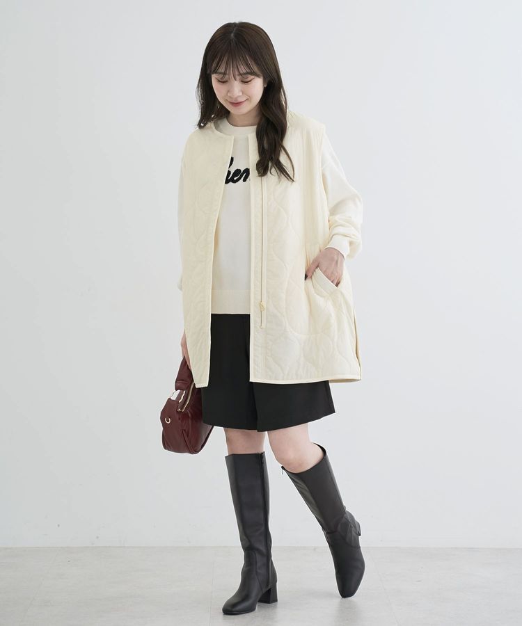 Green Parks「洗える さがら刺しゅうロゴニットプルオーバー」|ニット・セーター|