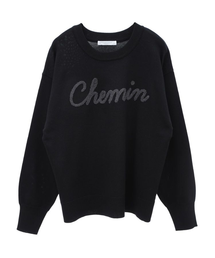 Green Parks「洗える さがら刺しゅうロゴニットプルオーバー」|ニット・セーター|