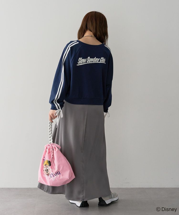 Green Parks「ミッキー＆フレンズ/袖リボンショートプルオーバー」|スウェット・ジャージ|