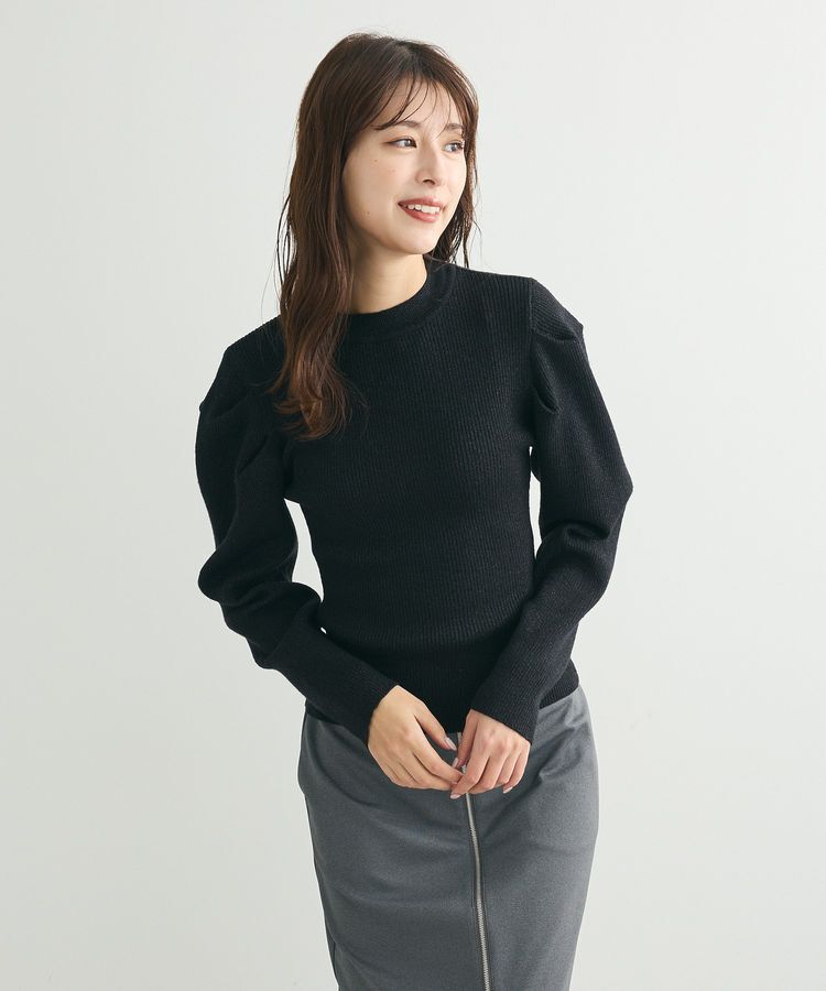 Green Parks「・swing by ラメニットパワーショルダー」|ニット・セーター|