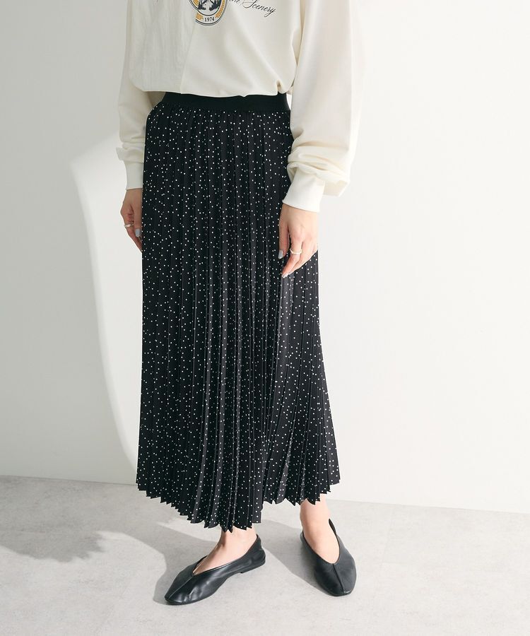 Green Parks「微光沢 柄プリーツスカート」|スカート|