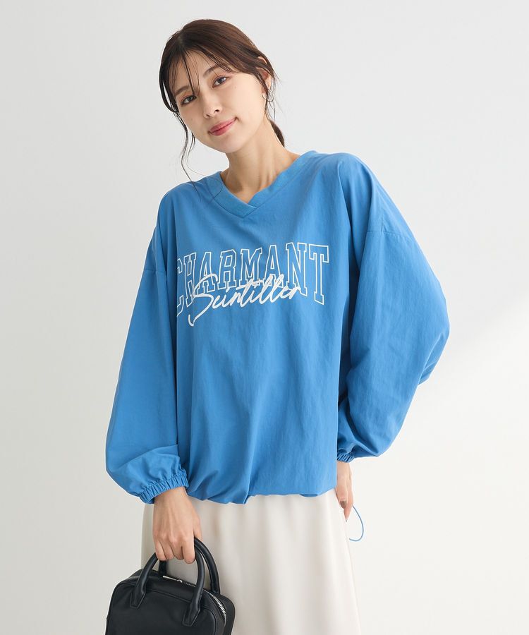 Green Parks「ナイロンロゴVネックプルオーバー」|スウェット・ジャージ|