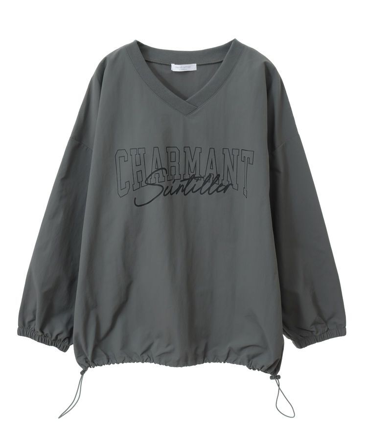 Green Parks「ナイロンロゴVネックプルオーバー」|スウェット・ジャージ|