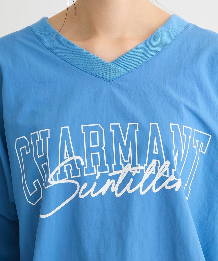 Green Parks「ナイロンロゴVネックプルオーバー」|スウェット・ジャージ|