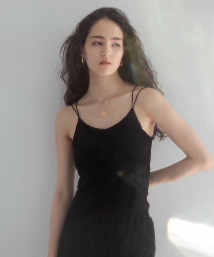 Green Parks「■ESCAR レースキャミソール(カップ付)」|キャミソール|Black