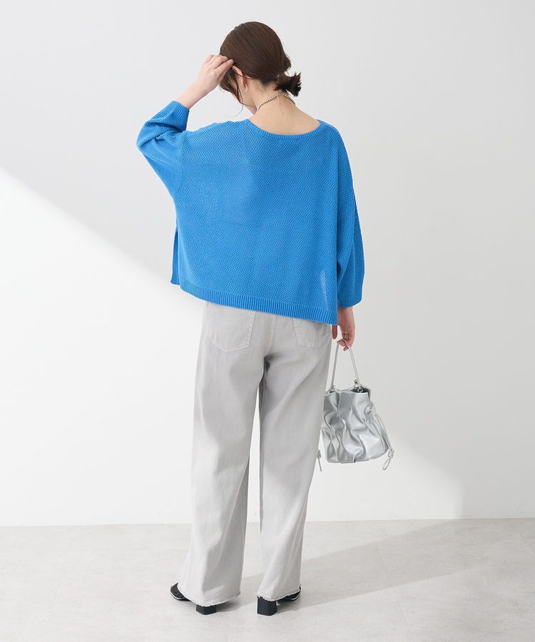 Green Parks「かのこボートネック7分袖ニットプルオーバー」|ニット・セーター|