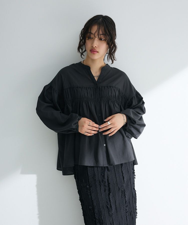 armonia「シャーリングスキッパーシャツ」|シャツ・ブラウス|