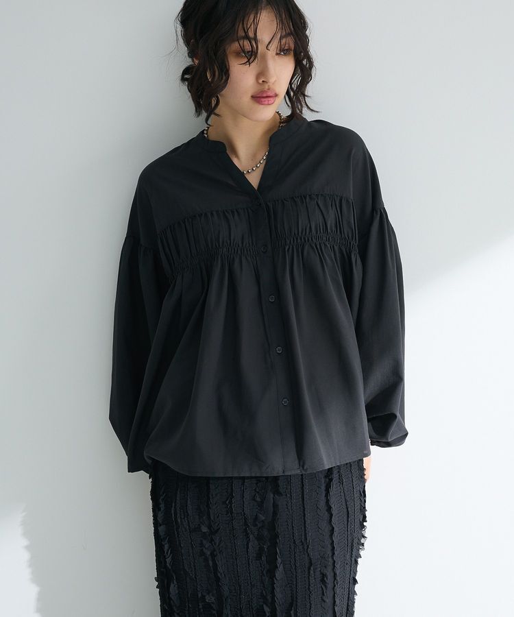 armonia「シャーリングスキッパーシャツ」|シャツ・ブラウス|