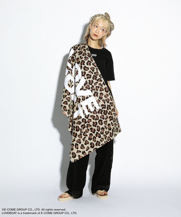 Green Parks「■LOVEBOAT レオパードビーチタオル」|ハンカチ|