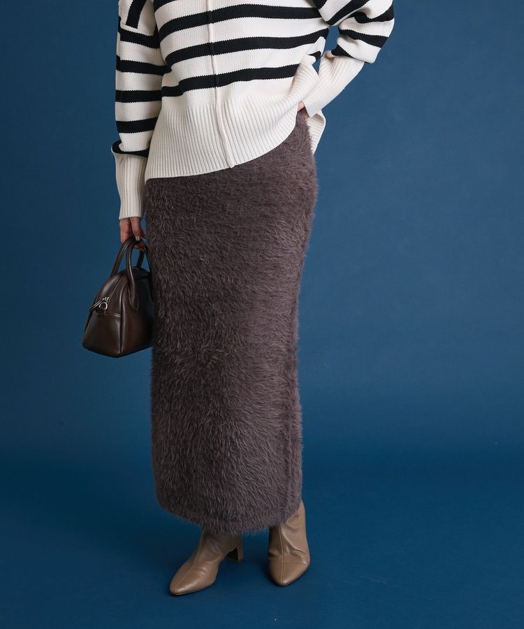 Green Parks「シャギーニットスカート」|タイト|