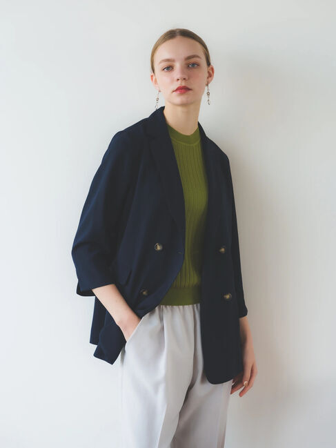 YECCA VECCA「ダブルブレストジャケット」|スーツ|ネイビー