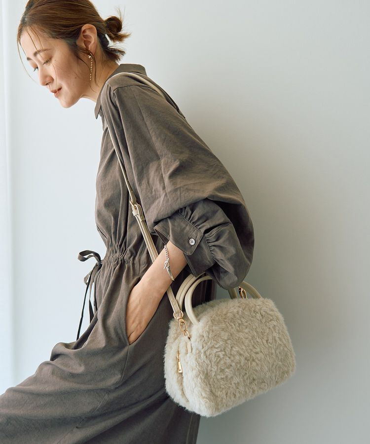 YECCA VECCA「【cache cache】エコファー２wayトート」|ショルダー・メッセンジャー|