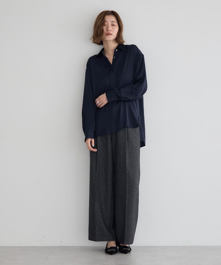 YECCA VECCA「ヴィンテージサテンシャツ」|シャツ・ブラウス|