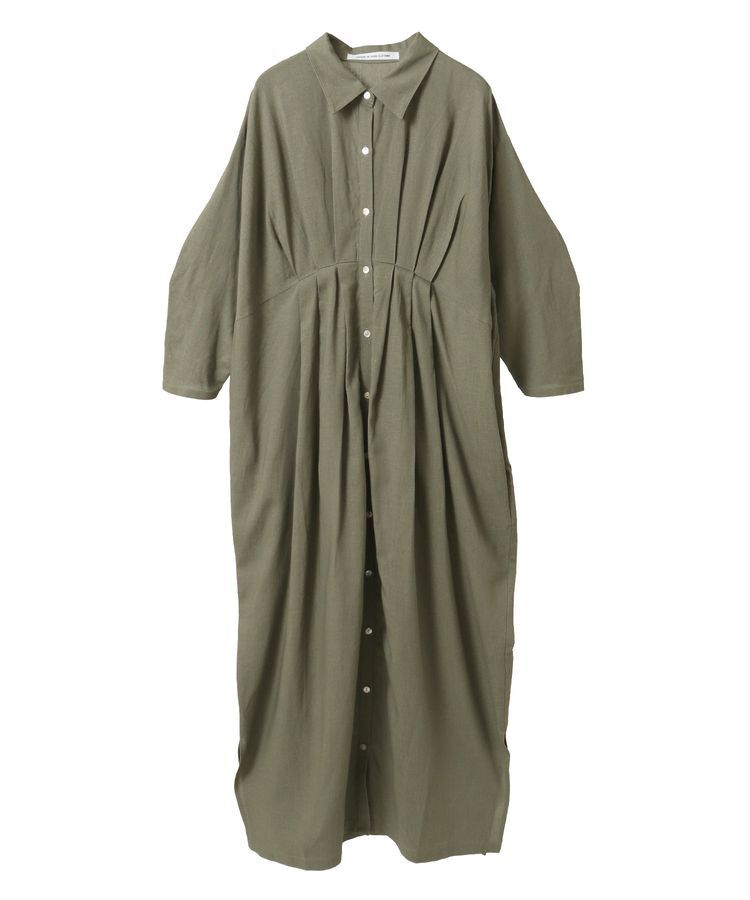 GARAGE OF GOOD CLOTHING「リネンタックロングワンピ-ス」|ワンピース|