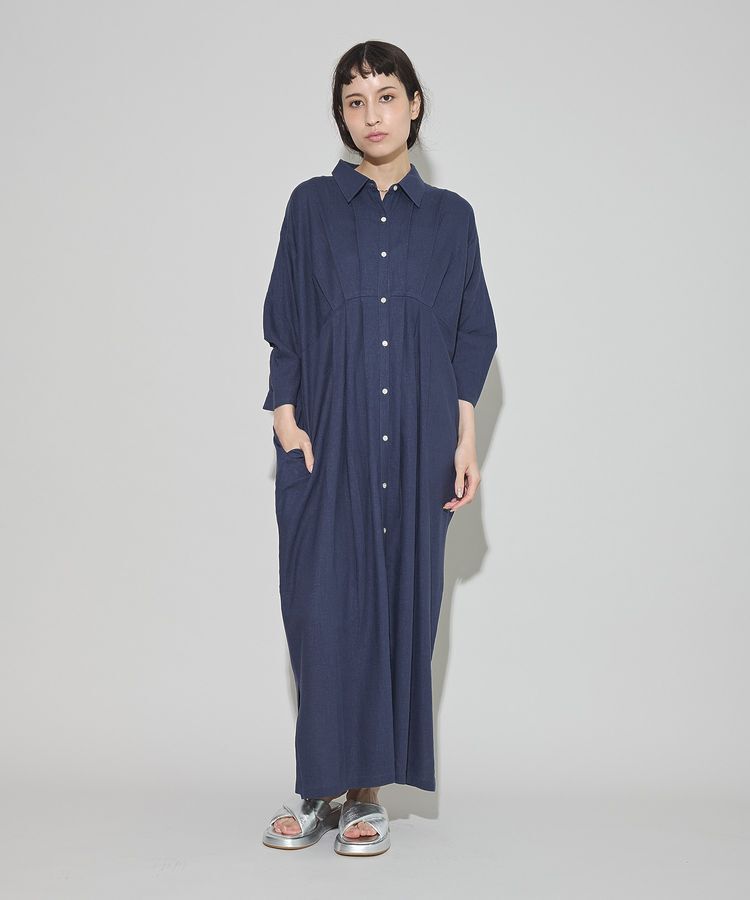GARAGE OF GOOD CLOTHING「リネンタックロングワンピ-ス」|ワンピース|