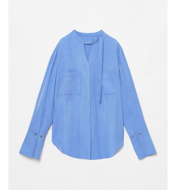 allureville「フリュイドオーバーラップブラウス」|シャツ・ブラウス|