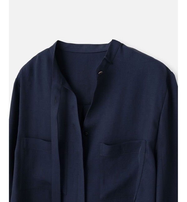 allureville「フリュイドオーバーラップブラウス」|シャツ・ブラウス|