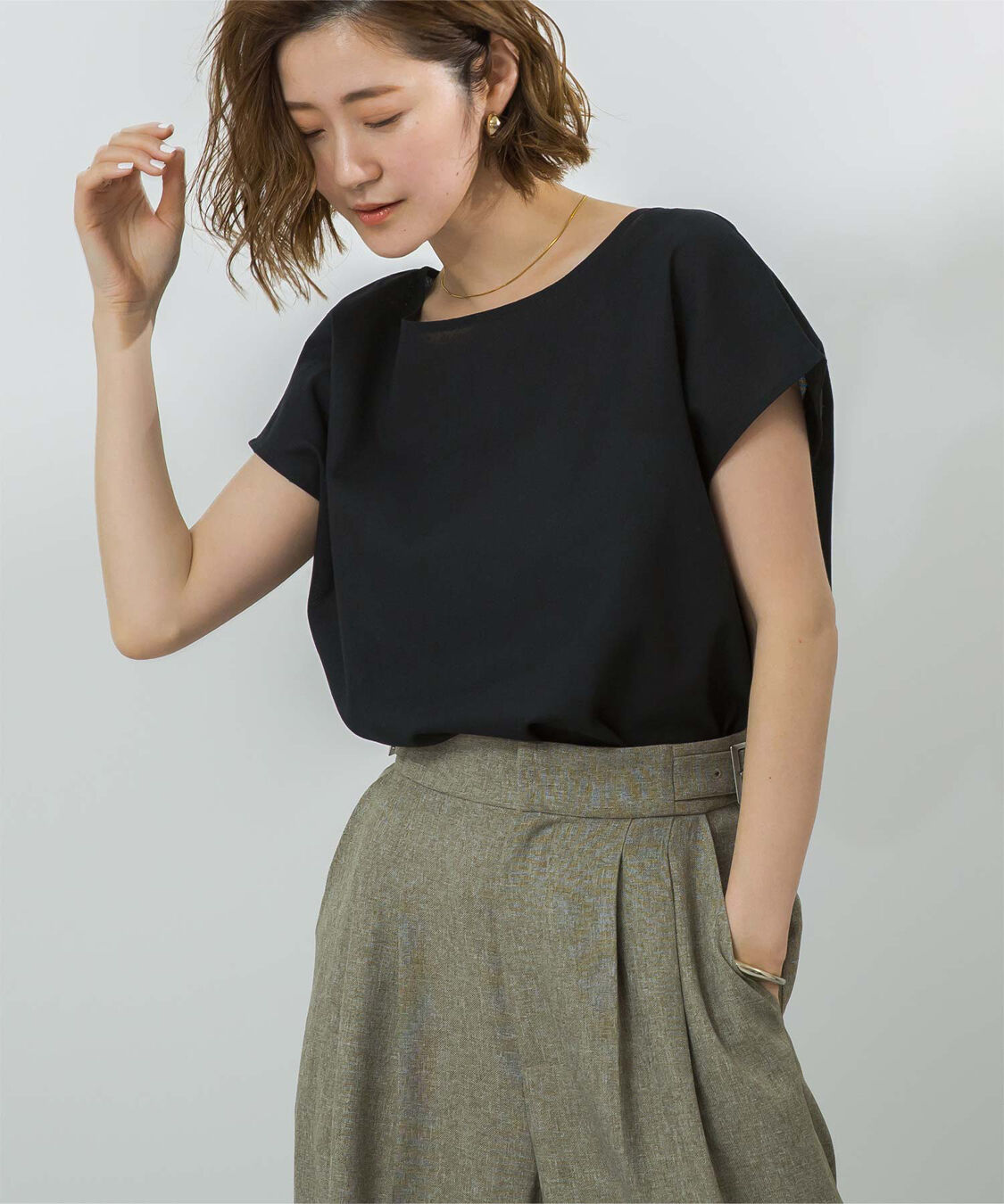 ur's「リネンブレンドコクーンシルエットトップス」|シャツ・ブラウス|