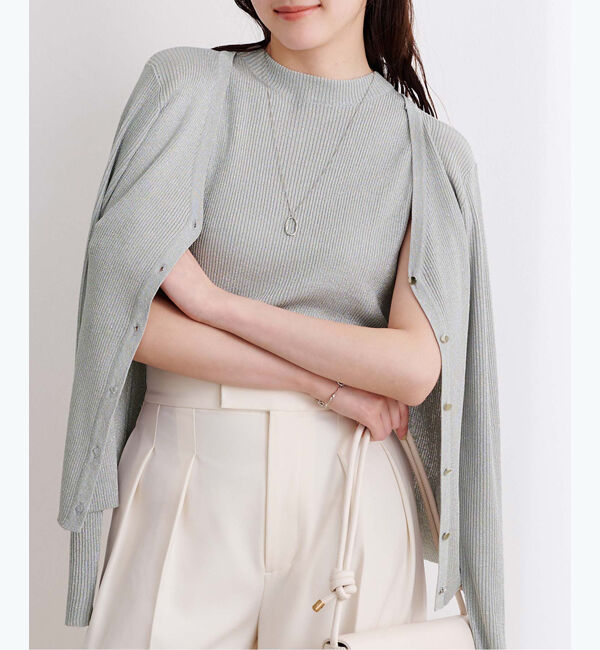 ur's「ラメVネックカーディガン」|ニット・セーター|