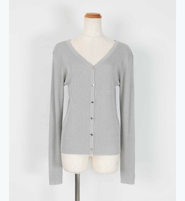 ur's「ラメVネックカーディガン」|ニット・セーター|