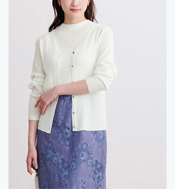 ur's「ラメVネックカーディガン」|ニット・セーター|