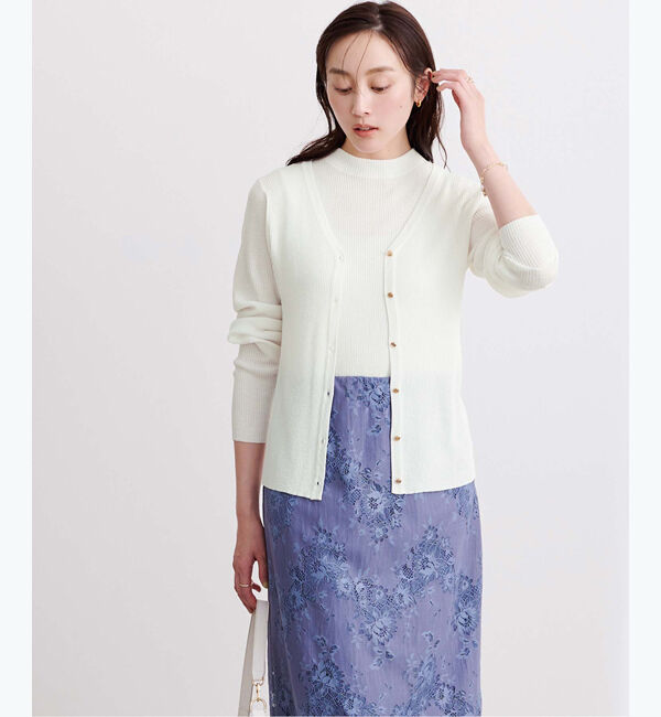 ur's「ラメVネックカーディガン」|ニット・セーター|