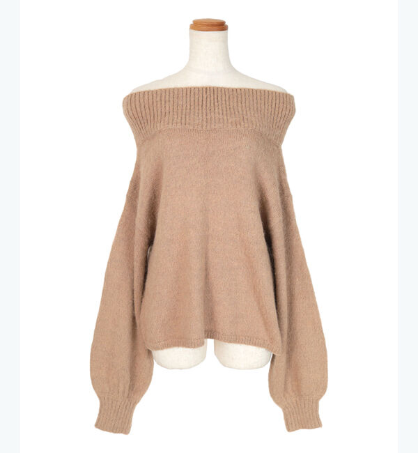 ur's「【星玲奈さんコラボアイテム】ウールブレンドオフショルダーニット」|ニット・セーター|