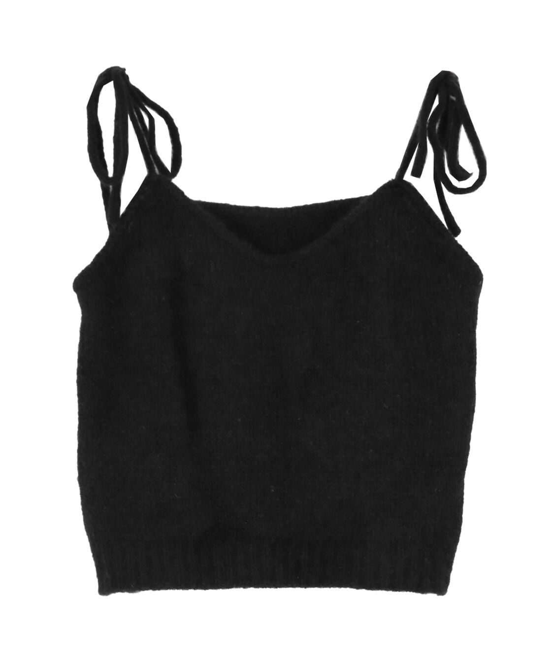 titivate「リボンデザインニットキャミソール」|ニット・セーター|ブラック