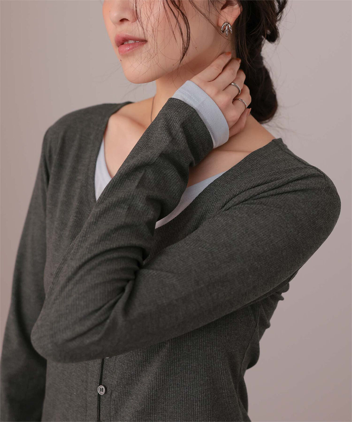 titivate「レイヤード風リブカットソートップス」|Tシャツ・カットソー|