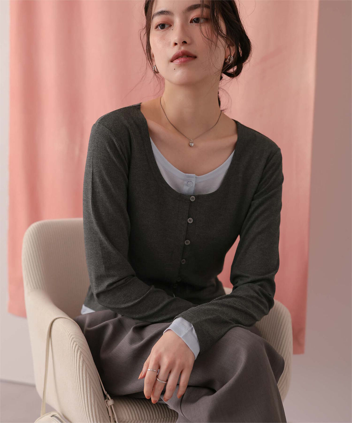 titivate「レイヤード風リブカットソートップス」|Tシャツ・カットソー|