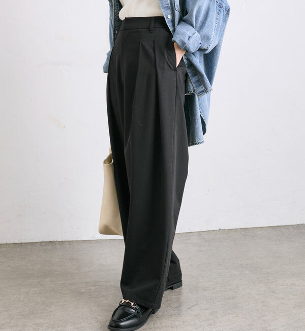  「【リバイバル/WEB限定】ツータックスラックスパンツ」|スラックス|