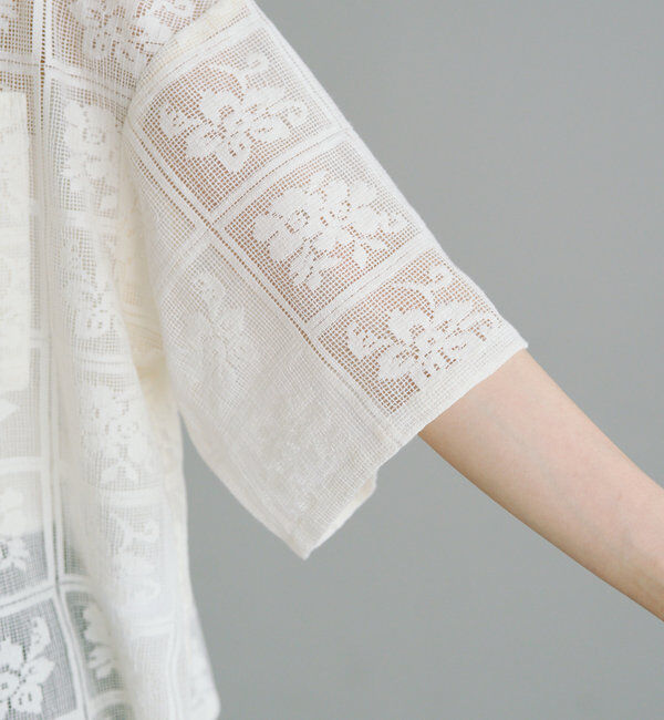  「クロシェット風レースブラウス」|シャツ・ブラウス|