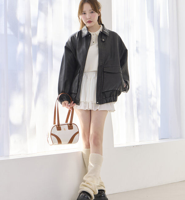  「フェイクレザージャケット」|ダウンベスト・ベスト|