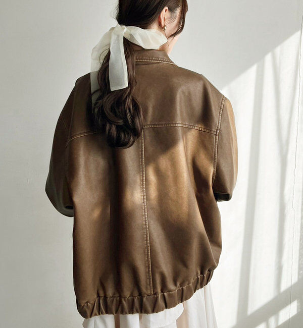  「フェイクレザージャケット」|ダウンベスト・ベスト|