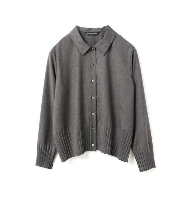 mizuiro ind「mizuiro ind プリーツヘムシャツ」|シャツ・ブラウス|