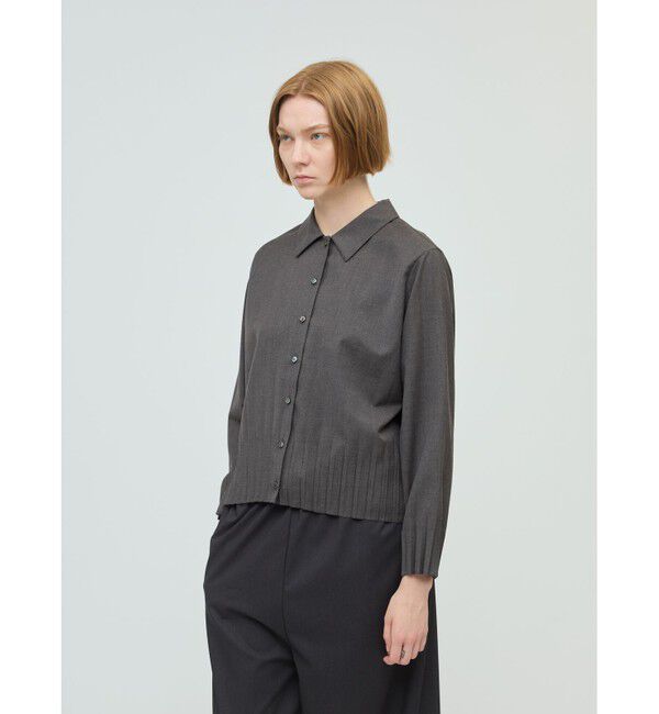 mizuiro ind「mizuiro ind プリーツヘムシャツ」|シャツ・ブラウス|