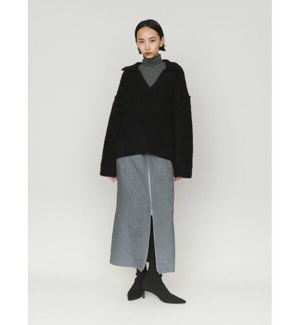 MIDIUMISOLID「MIDIUMISOLID for Ladies フロントジップスカート」|スカート|